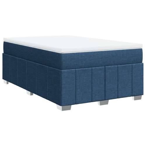 Krevet s oprugama i madracem plavi 120 x 190 cm od tkanine - Plava 120 x 190 cm Cijena