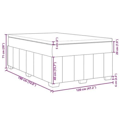 Krevet s oprugama i madracem plavi 120 x 190 cm od tkanine - Plava 120 x 190 cm Cijena
