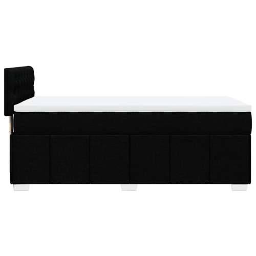 Box spring krevet s madracem crni 90x190 cm od tkanine - Crna 90 x 190 cm Dizajn s gumbima Cijena