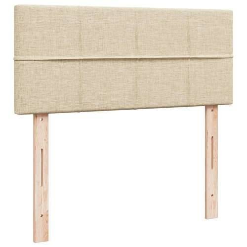 Krevet box spring s madracem krem 120 x 190 cm od tkanine - Krema 120 x 190 cm Blok s kvadratima Cijena