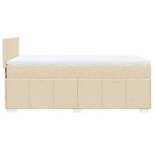 Krevet s oprugama i madracem krem 90 x 200 cm od tkanine - Krema 90 x 200 cm Gladak dizajn Cijena