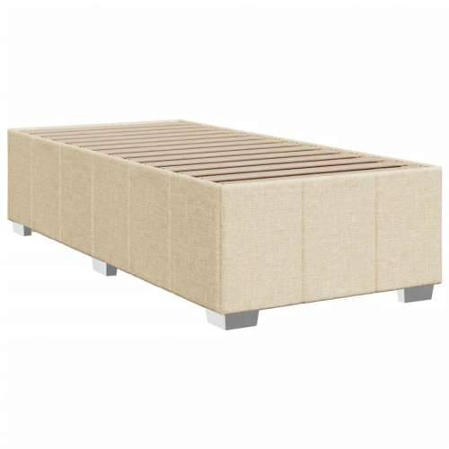 Krevet s oprugama i madracem krem 90 x 200 cm od tkanine - Krema 90 x 200 cm Gladak dizajn Cijena