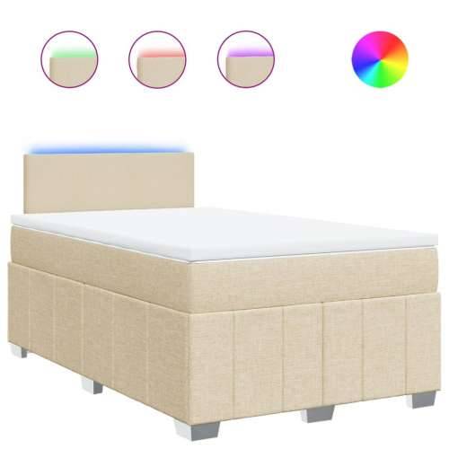 Krevet box spring s madracem krem 120 x 190 cm od tkanine - Krema 120 x 190 cm Gladak dizajn Cijena