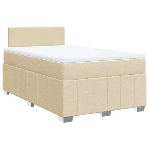 Krevet box spring s madracem krem 120 x 190 cm od tkanine - Krema 120 x 190 cm Gladak dizajn Cijena