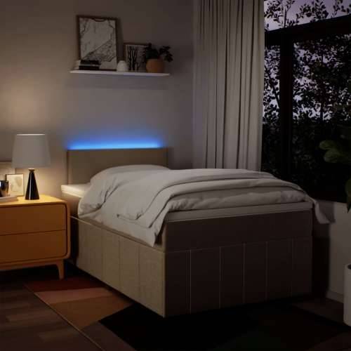 Krevet box spring s madracem krem 120 x 190 cm od tkanine - Krema 120 x 190 cm Gladak dizajn Cijena