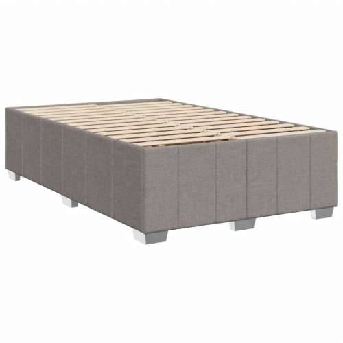 Krevet s oprugama i madracem smeđesivi 120 x 190 cm od tkanine - Sivo-smeđa 120 x 190 cm Blok s kvadratima Cijena