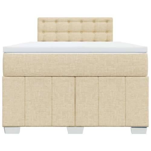 Krevet box spring s madracem krem 120 x 190 cm od tkanine - Krema 120 x 190 cm gumbi Cijena