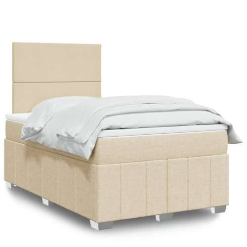 Krevet box spring s madracem krem 120 x 190 cm od tkanine - Krema 120 x 190 cm Gladak dizajn Cijena