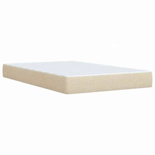 Krevet box spring s madracem krem 120 x 190 cm od tkanine - Krema 120 x 190 cm gumbi Cijena