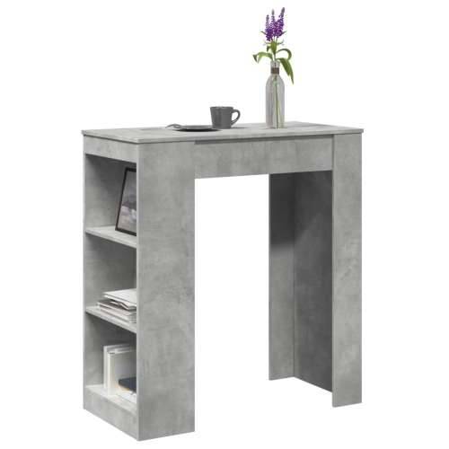 Barski stol s držačima boja betona 95x47x103,5 cm drveni - Beton siva 1 Cijena