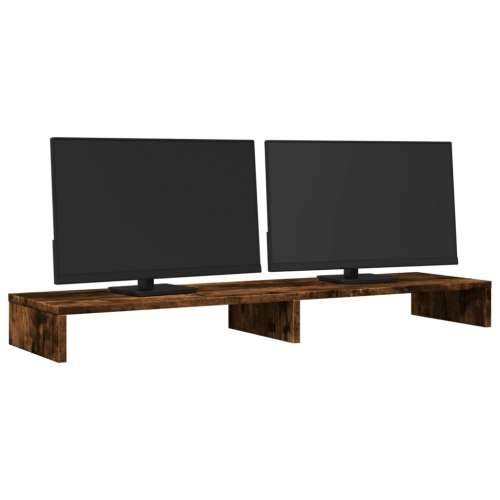 Stalak za monitor boja dimljenog hrasta 100x27x10 cm drveni - Dimljeni hrast 100 x 27 x 10 cm Cijena