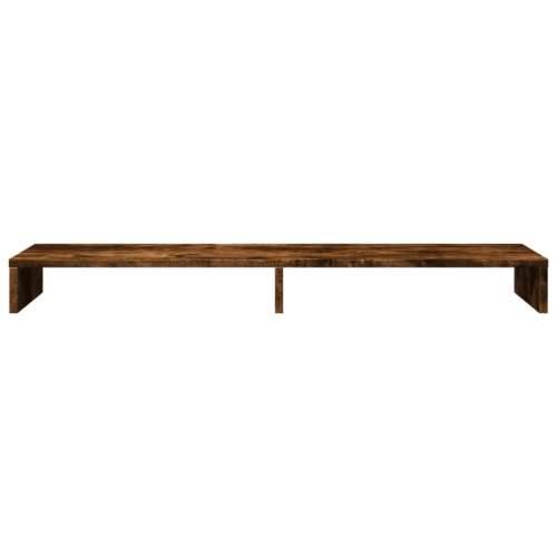 Stalak za monitor boja dimljenog hrasta 100x27x10 cm drveni - Dimljeni hrast 100 x 27 x 10 cm Cijena