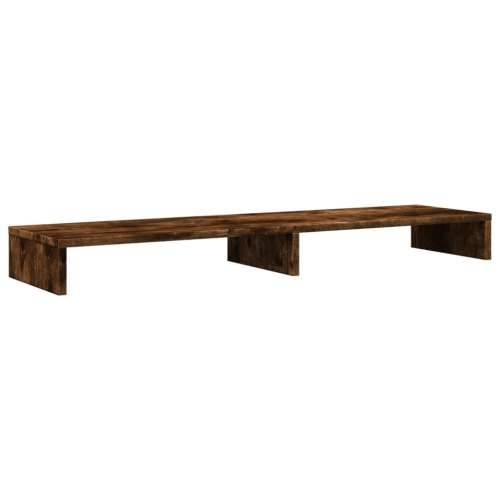 Stalak za monitor boja dimljenog hrasta 100x27x10 cm drveni - Dimljeni hrast 100 x 27 x 10 cm Cijena