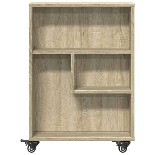 Uska kolica za pohranu boja hrasta 48x13x68cm konstruirano drvo - sonoma hrast 1 Cijena
