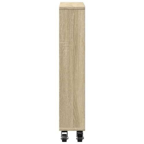 Uska kolica za pohranu boja hrasta 48x13x68cm konstruirano drvo - sonoma hrast 1 Cijena