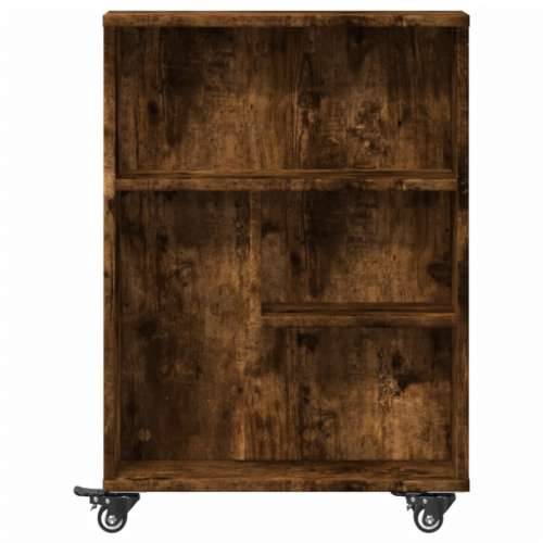 Uska kolica za pohranu boja hrasta 48x13x68cm konstruirano drvo - Dimljeni hrast 1 Cijena