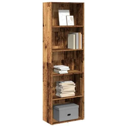 Regal za knjige boja starog drva 60x30x189 cm konstruirano drvo - Staro drvo 1 189 cm 60 cm Cijena