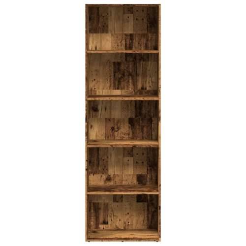 Regal za knjige boja starog drva 60x30x189 cm konstruirano drvo - Staro drvo 1 189 cm 60 cm Cijena