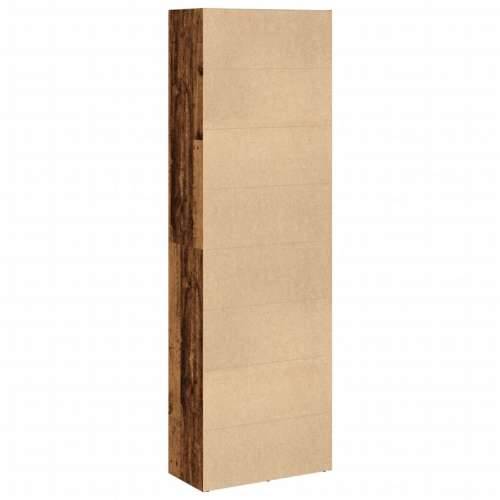 Regal za knjige boja starog drva 60x30x189 cm konstruirano drvo - Staro drvo 1 189 cm 60 cm Cijena