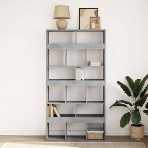 Regal za knjige boja betona 100x33x187,5 cm konstruirano drvo - Beton siva 1 187.5 cm Cijena