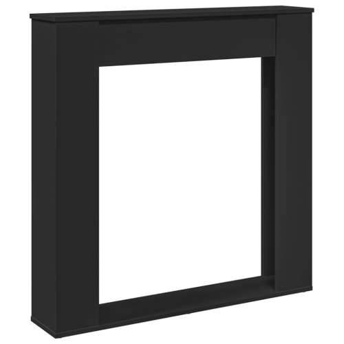 Okvir za kamin crni 100x20x100 cm od konstruiranog drva Crna Cijena