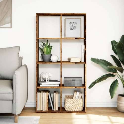 Pregrada / regal za knjige boja drva 69,5x29x137,5 cm drveni - Staro drvo 1 137.5 cm 69.5 cm Cijena