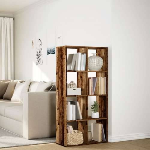 Pregrada / regal za knjige boja drva 69,5x29x137,5 cm drveni - Staro drvo 1 137.5 cm 69.5 cm Cijena