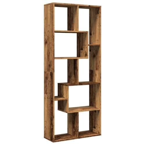 Pregrada / regal za knjige boja drva 67 x 25 x 161,5 cm drveni - Staro drvo 1 Cijena