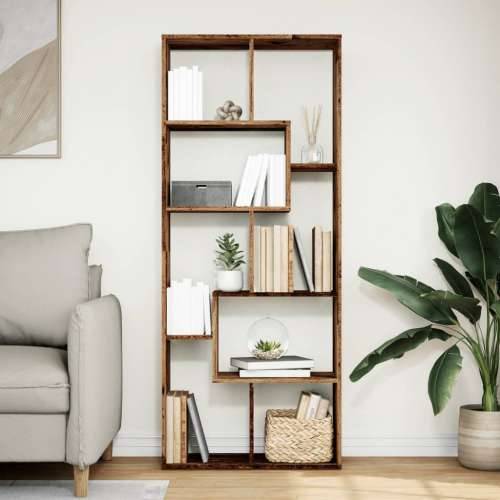 Pregrada / regal za knjige boja drva 67 x 25 x 161,5 cm drveni - Staro drvo 1 Cijena
