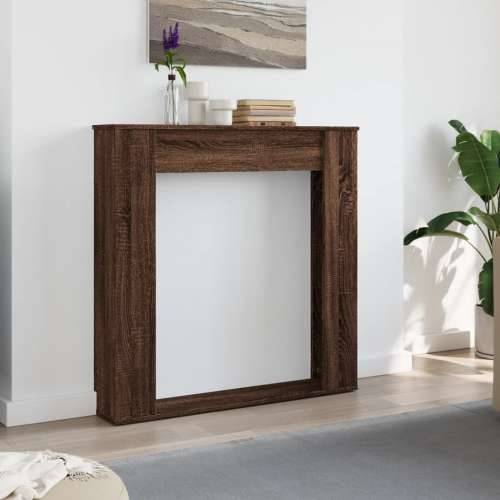 Okvir za kamin boja hrasta 100x20x100 cm od konstruiranog drva - Smeđi hrast Cijena