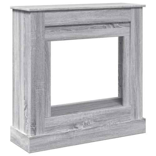 Okvir za kamin boja hrasta 90x30x90 cm od konstruiranog drva Sivi hrast sonoma Cijena