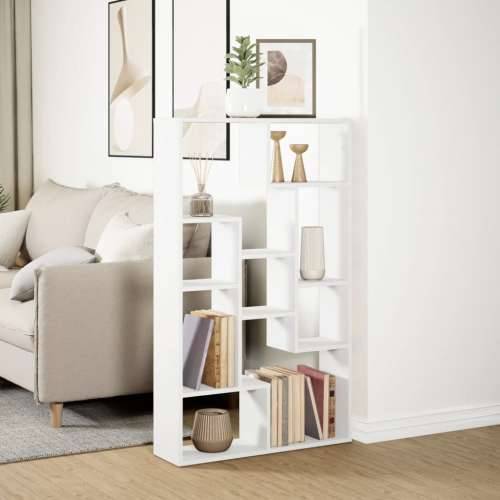 Regal za knjige bijeli 72 x 20 x 120 cm od konstruiranog drva - Bijela 1 72 cm Cijena