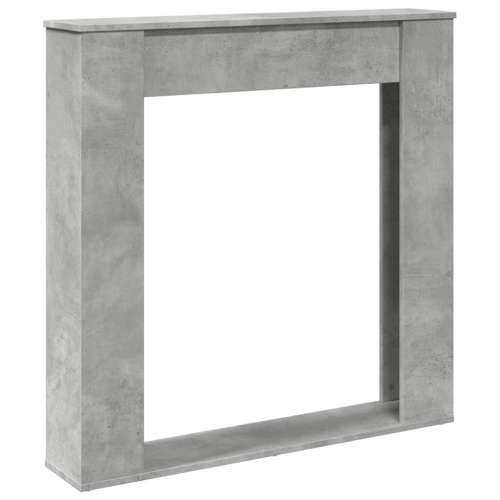 Okvir za kamin boja betona 100x20x100 cm od konstruiranog drva - Beton siva Cijena