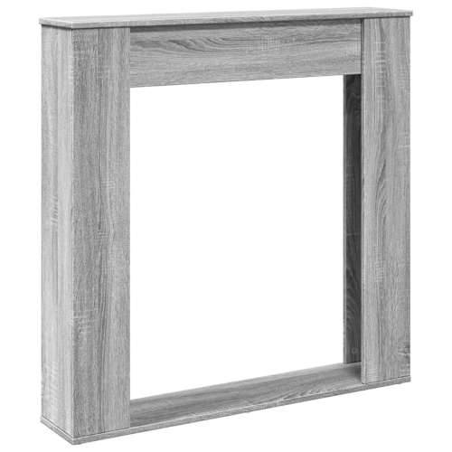 Okvir za kamin boja hrasta 100x20x100 cm od konstruiranog drva - Sivi hrast sonoma Cijena