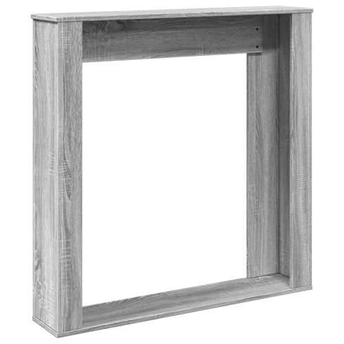 Okvir za kamin boja hrasta 100x20x100 cm od konstruiranog drva - Sivi hrast sonoma Cijena