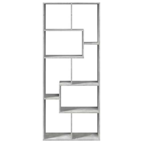 Paravan - Sobna pregrada / regal za knjige sivi 67 x 25 x 161,5 cm drveni - Beton siva 1 Cijena