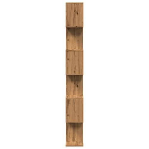 Pregrada / regal za knjige 6 razina hrast 70x24x193 cm drveni - hrast artisan 1 193 cm Cijena