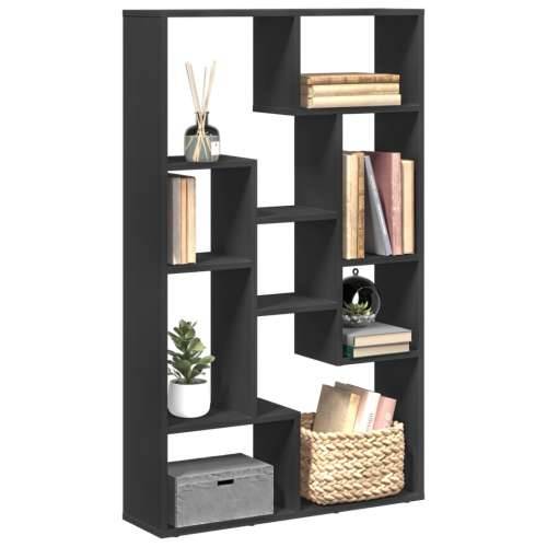Regal za knjige crni 72 x 20 x 120 cm od konstruiranog drva - Crna 1 72 cm Cijena