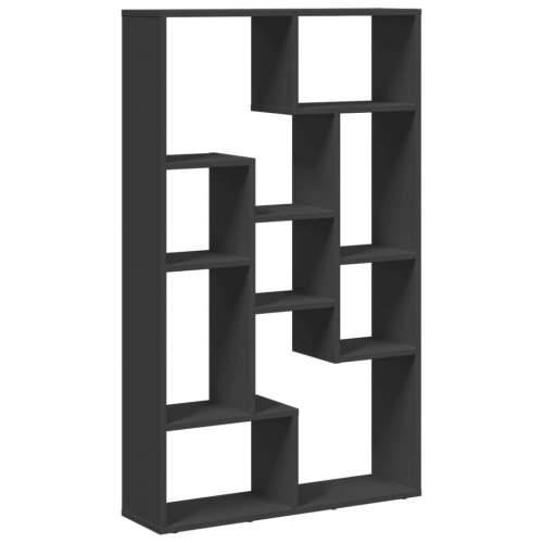 Regal za knjige crni 72 x 20 x 120 cm od konstruiranog drva - Crna 1 72 cm Cijena
