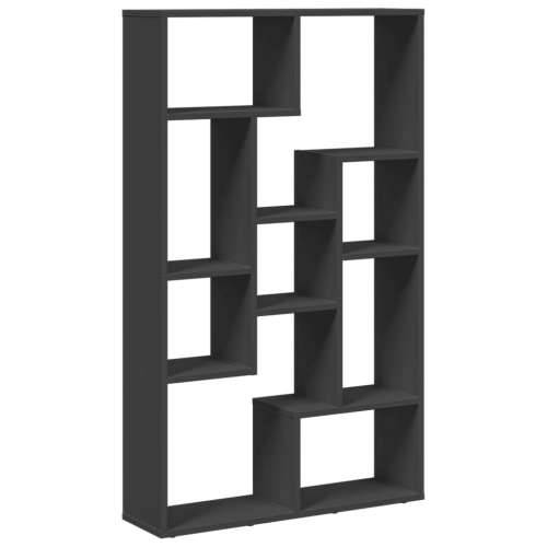 Regal za knjige crni 72 x 20 x 120 cm od konstruiranog drva - Crna 1 72 cm Cijena