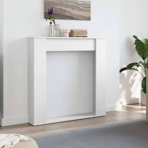 Okvir za kamin bijeli 100x20x100 cm od konstruiranog drva - Bijela Cijena