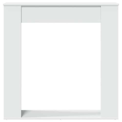 Okvir za kamin bijeli 100x20x100 cm od konstruiranog drva - Bijela Cijena