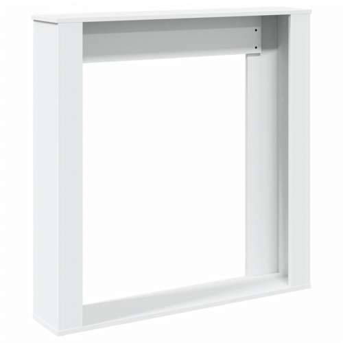 Okvir za kamin bijeli 100x20x100 cm od konstruiranog drva - Bijela Cijena