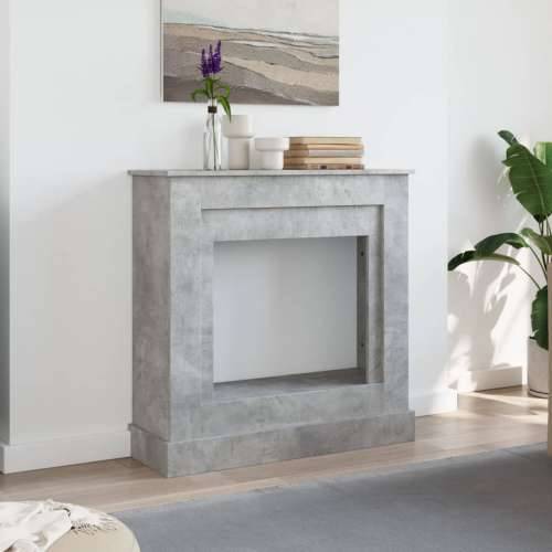 Okvir za kamin boja betona 90x30x90 cm od konstruiranog drva - Beton siva Cijena