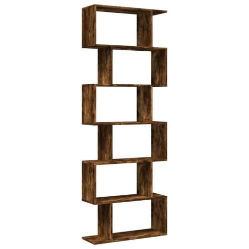 Pregrada / regal za knjige 6 razina hrast 70x24x193 cm drveni - Dimljeni hrast 1 193 cm Cijena