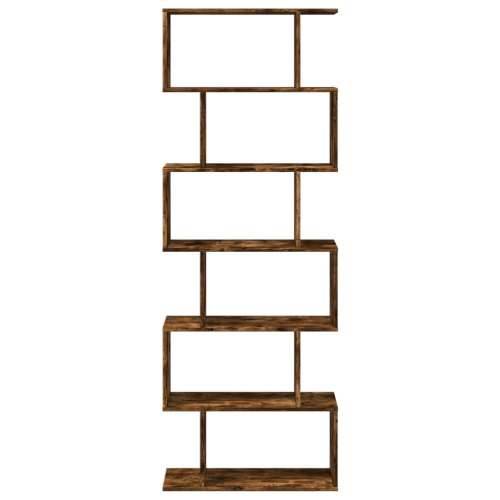 Pregrada / regal za knjige 6 razina hrast 70x24x193 cm drveni - Dimljeni hrast 1 193 cm Cijena
