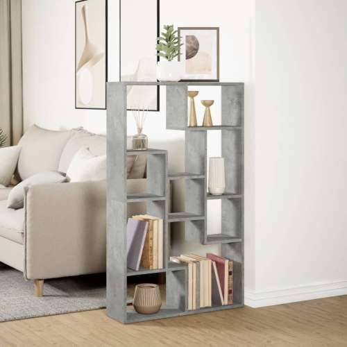 Regal za knjige boja betona 72 x 20 x 120 cm konstruirano drvo - Beton siva 1 72 cm Cijena