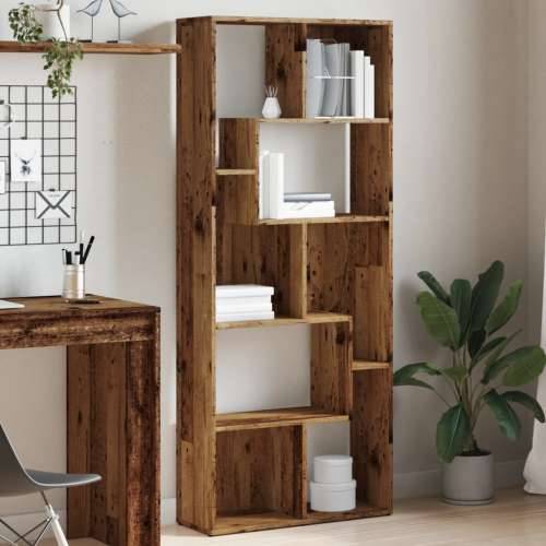 Regal za knjige boja starog drva 67x24x161 cm konstruirano drvo Staro drvo 1 Cijena