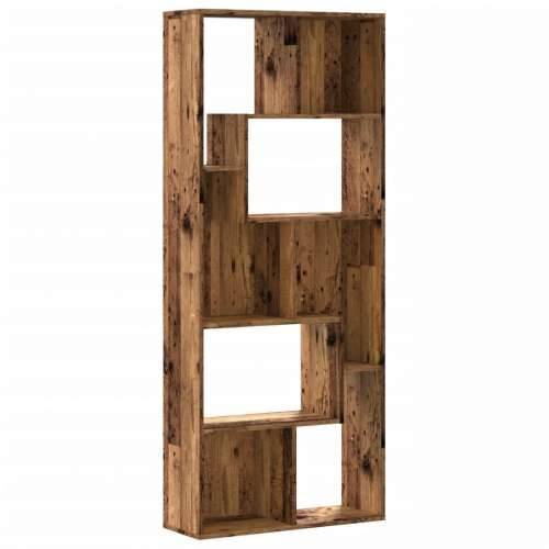 Regal za knjige boja starog drva 67x24x161 cm konstruirano drvo - Staro drvo 1 Cijena