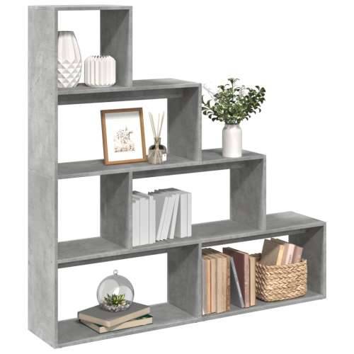 Pregrada / regal za knjige 4 razine sivi 143,5x29x143,5 cm drvo - Beton siva 1 143.5 cm Cijena